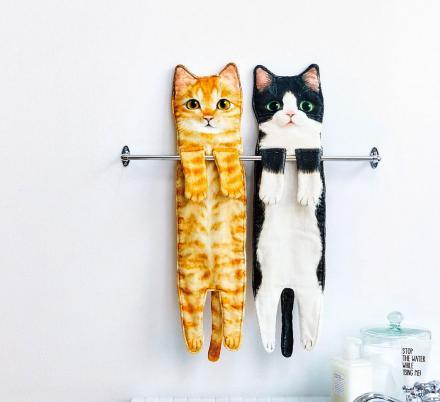Cat Hand Towels