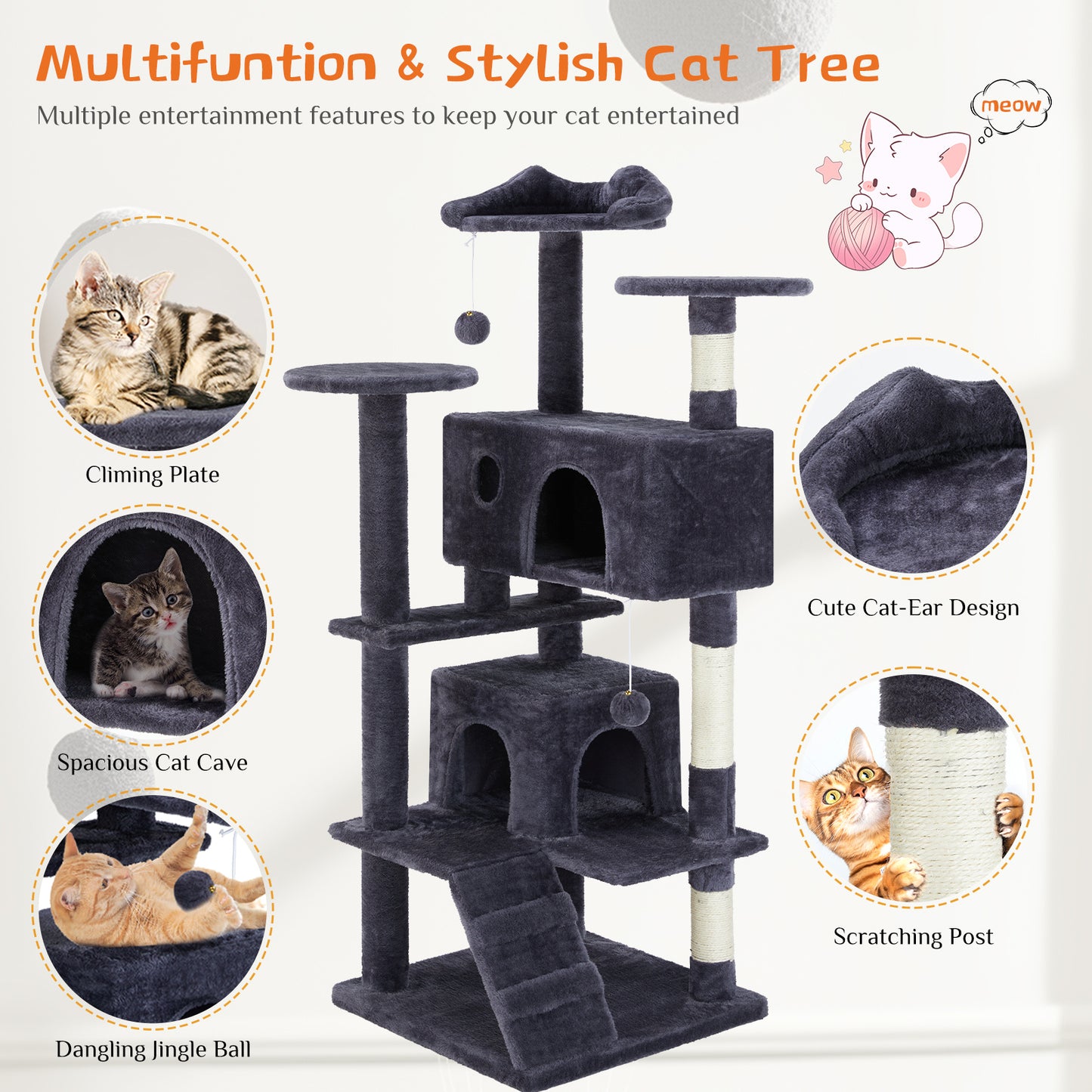 Multi Functional Cat Treehouse